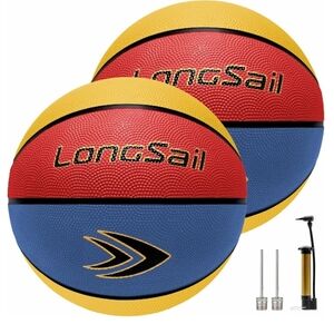 LongSail youth size 5 basketball with pump, new without tag